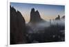 Colorado, Colorado Springs. Morning Fog in Garden of the Gods Park-Don Grall-Framed Photographic Print