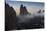 Colorado, Colorado Springs. Morning Fog in Garden of the Gods Park-Don Grall-Stretched Canvas