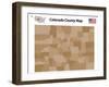 Colorado County Map-malachy120-Framed Art Print