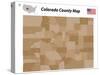 Colorado County Map-malachy120-Stretched Canvas