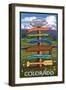 Colorado - Craft Breweries Singpost-Lantern Press-Framed Art Print