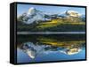 Colorado, East Beckwith Mountain. Reflection in Lost Lake Slough-Jaynes Gallery-Framed Stretched Canvas