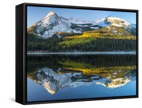 Colorado, East Beckwith Mountain. Reflection in Lost Lake Slough-Jaynes Gallery-Framed Stretched Canvas