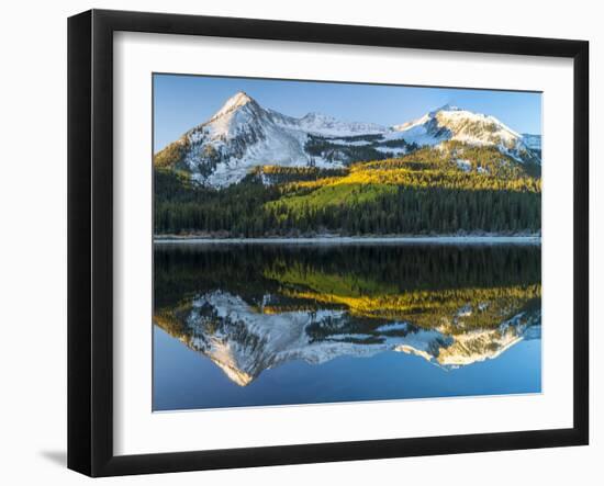 Colorado, East Beckwith Mountain. Reflection in Lost Lake Slough-Jaynes Gallery-Framed Premium Photographic Print