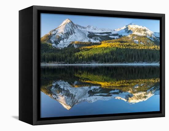 Colorado, East Beckwith Mountain. Reflection in Lost Lake Slough-Jaynes Gallery-Framed Stretched Canvas