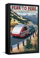 Colorado - Fall Retro Camper-Lantern Press-Framed Stretched Canvas