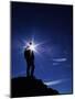 Colorado Hiker Silhouette with Lens Flare and Blue Sky-Kevin Lange-Mounted Photographic Print