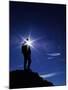 Colorado Hiker Silhouette with Lens Flare and Blue Sky-Kevin Lange-Mounted Photographic Print