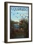 Colorado - Hunter and Lake-Lantern Press-Framed Art Print