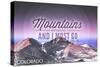 Colorado - John Muir - the Mountains are Calling - Sunset - Circle-Lantern Press-Stretched Canvas