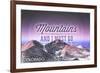 Colorado - John Muir - the Mountains are Calling - Sunset - Circle-Lantern Press-Framed Premium Giclee Print