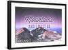 Colorado - John Muir - the Mountains are Calling - Sunset - Circle-Lantern Press-Framed Art Print