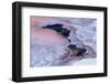 Colorado, Lyons. Ice and Snow Pattern in Saint Vrain River at Sunset-Jaynes Gallery-Framed Photographic Print