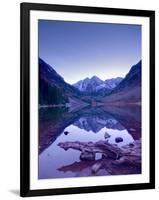 Colorado, Maroon Bells Mountain Reflected in Maroon Lake, USA-Alan Copson-Framed Photographic Print