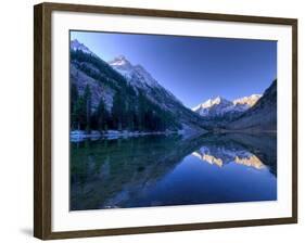 Colorado, Maroon Bells Mountain Reflected in Maroon Lake, USA-Alan Copson-Framed Photographic Print