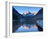 Colorado, Maroon Bells Mountain Reflected in Maroon Lake, USA-Alan Copson-Framed Photographic Print