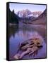 Colorado, Maroon Bells Mountain Reflected in Maroon Lake, USA-Alan Copson-Framed Stretched Canvas