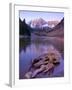 Colorado, Maroon Bells Mountain Reflected in Maroon Lake, USA-Alan Copson-Framed Photographic Print