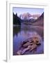 Colorado, Maroon Bells Mountain Reflected in Maroon Lake, USA-Alan Copson-Framed Photographic Print