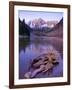 Colorado, Maroon Bells Mountain Reflected in Maroon Lake, USA-Alan Copson-Framed Photographic Print