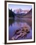 Colorado, Maroon Bells Mountain Reflected in Maroon Lake, USA-Alan Copson-Framed Photographic Print