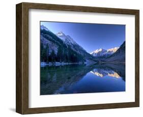 Colorado, Maroon Bells Mountain Reflected in Maroon Lake, USA-Alan Copson-Framed Photographic Print