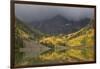 Colorado, Maroon Bells SP. Storm Clouds on Maroon Bells Mountains-Don Grall-Framed Photographic Print