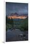 Colorado, Maroon Bells SP. Sunrise Storm Clouds on Maroon Bells Mts-Don Grall-Framed Photographic Print