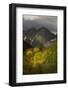 Colorado, Maroon Bells State Park. Storm over Maroon Bells Peaks-Don Grall-Framed Photographic Print