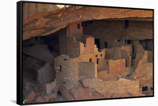 Colorado, Mesa Verde National Park, Cliff Palace, over 700 Years Old-David Wall-Framed Stretched Canvas