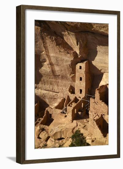 Colorado, Mesa Verde National Park, the Square Tower House Ruins-David Wall-Framed Photographic Print