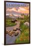 Colorado - Moose and Meadow Scene-Lantern Press-Framed Art Print