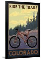 Colorado - Mountain Bike Scene-Lantern Press-Framed Art Print