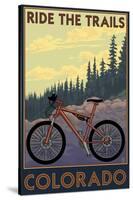 Colorado - Mountain Bike Scene-Lantern Press-Stretched Canvas