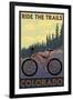 Colorado - Mountain Bike Scene-Lantern Press-Framed Art Print