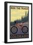 Colorado - Mountain Bike Scene-Lantern Press-Framed Art Print