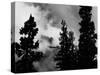 Colorado Mountain Landscape with Trees and Clouds, Sangre De Cristo Range in Black and White-Kevin Lange-Stretched Canvas