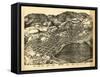 Colorado - Panoramic Map of Aspen - Aspen, CO-Lantern Press-Framed Stretched Canvas