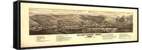 Colorado - Panoramic Map of Black Hawk-Lantern Press-Framed Stretched Canvas