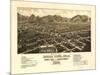 Colorado - Panoramic Map of Buena Vista-Lantern Press-Mounted Art Print