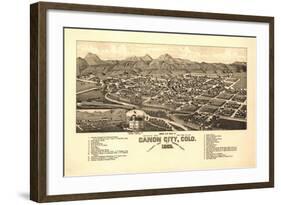 Colorado - Panoramic Map of Canon City-Lantern Press-Framed Art Print