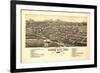 Colorado - Panoramic Map of Canon City-Lantern Press-Framed Premium Giclee Print