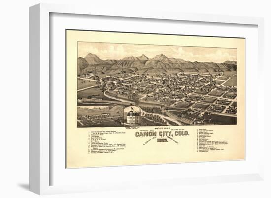 Colorado - Panoramic Map of Canon City-Lantern Press-Framed Art Print