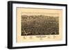 Colorado - Panoramic Map of Colorado Springs No. 1-Lantern Press-Framed Art Print