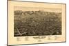 Colorado - Panoramic Map of Colorado Springs No. 1-Lantern Press-Mounted Premium Giclee Print