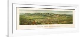 Colorado - Panoramic Map of Colorado Springs No. 2-Lantern Press-Framed Art Print