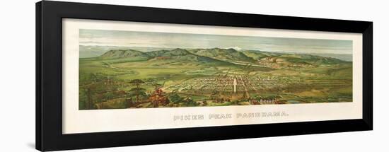 Colorado - Panoramic Map of Colorado Springs No. 2-Lantern Press-Framed Art Print