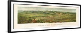 Colorado - Panoramic Map of Colorado Springs No. 2-Lantern Press-Framed Premium Giclee Print