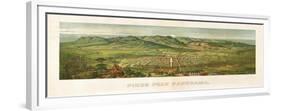 Colorado - Panoramic Map of Colorado Springs No. 2-Lantern Press-Framed Premium Giclee Print