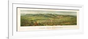 Colorado - Panoramic Map of Colorado Springs No. 2-Lantern Press-Framed Art Print